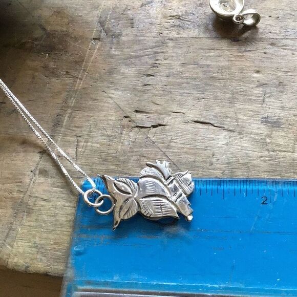 Necklace, Sterling Silver Owl Pendant, NEW, Handmade, Artisan, 18", Unique - Picture 5 of 6